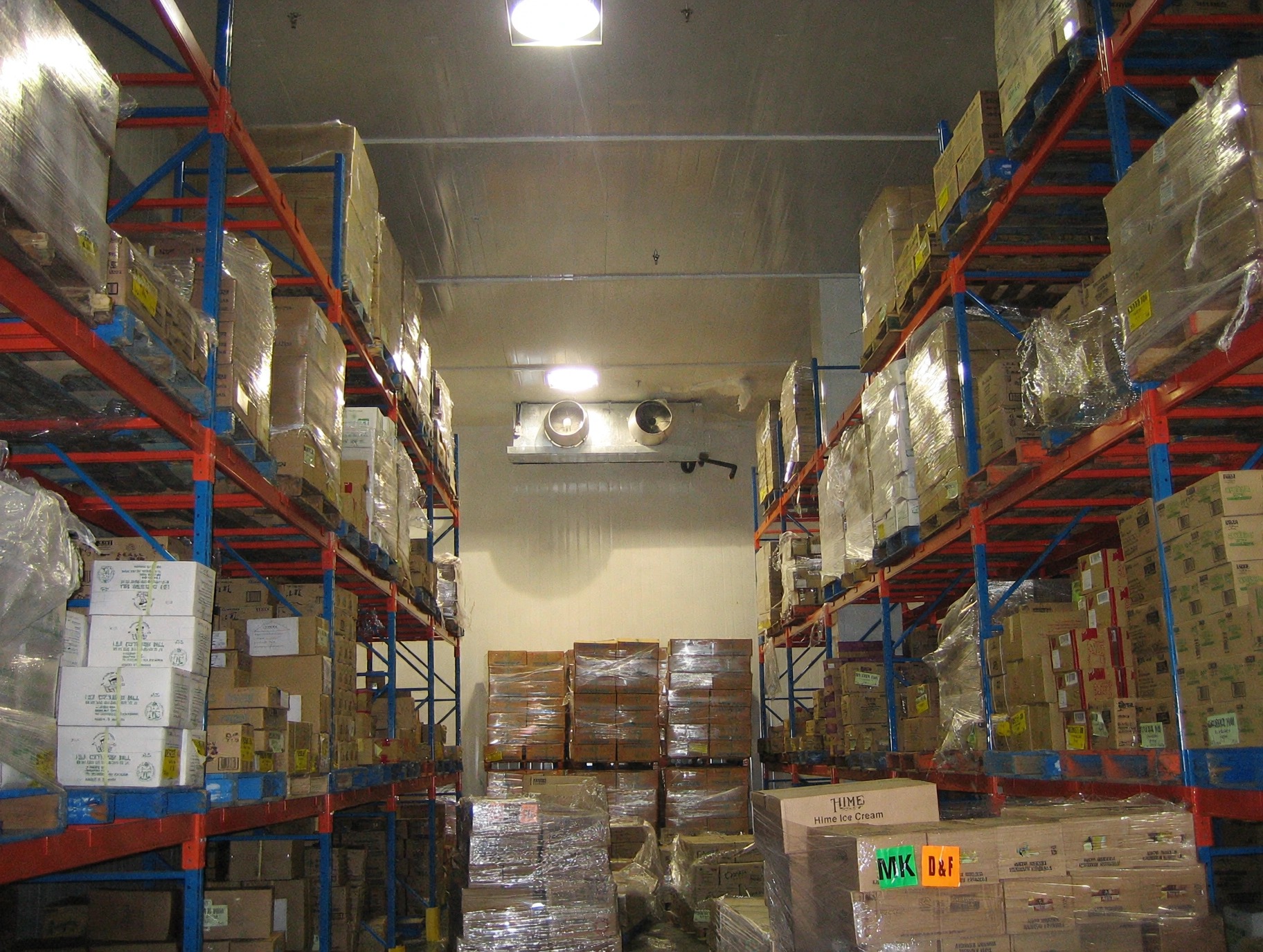 T & T Supermarket warehouse freezer aisle