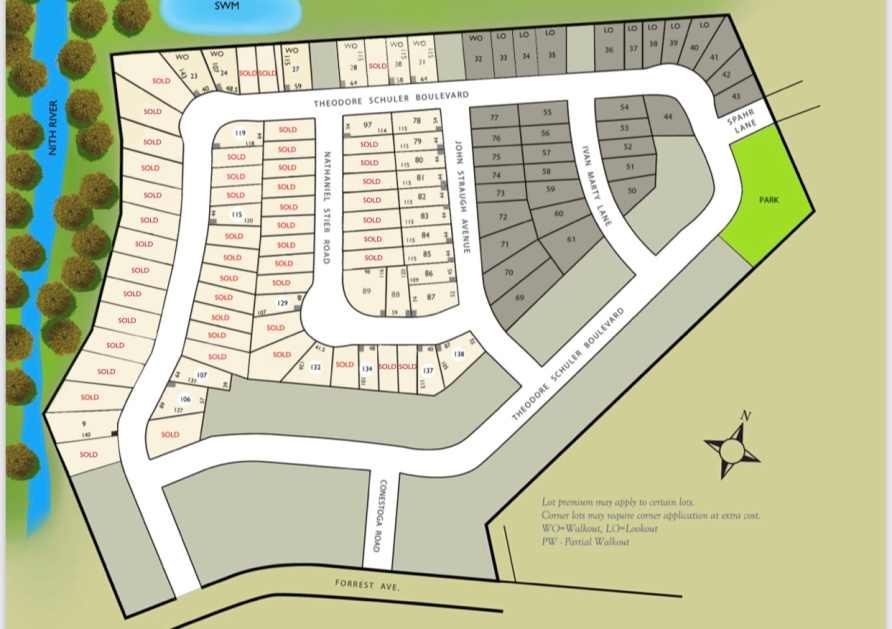 Forest Hill Subdivision — marketing site plan