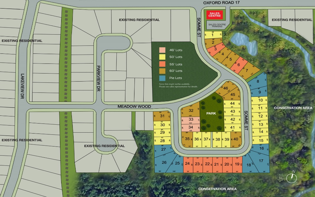 Woodstock subdivision lotting plan